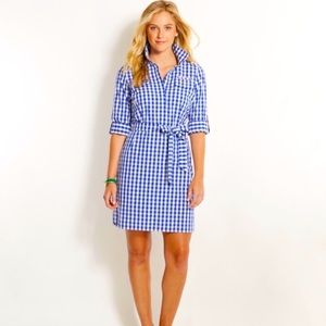 Vineyard Vines Gingham Harbor Long Sleeve Dress
